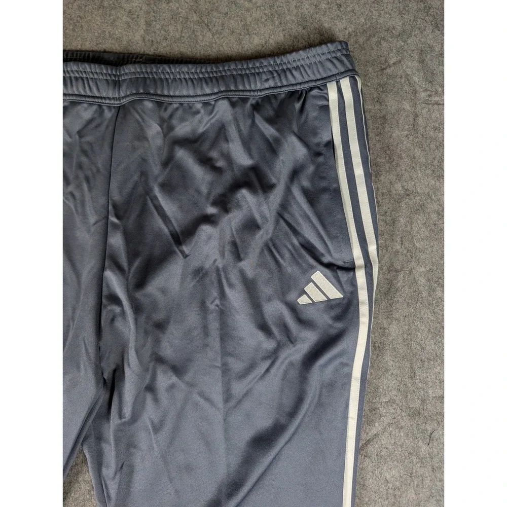 Adidas Aeroready Grey White Striped Track Pants Mens Athletic Activewear New